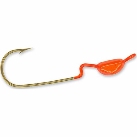 FIESTA 0.25 oz Original Weedless Crappie Slider Head, Orange, 4PK FI2984701